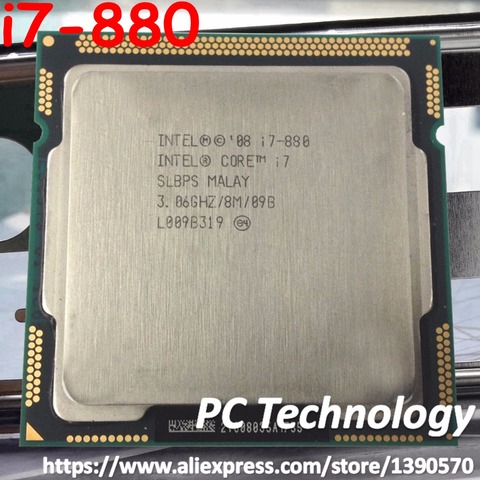 Original Intel Core i7-880 CPU 3,06 GHz 8M Quad-Core LGA1156 45nm 95W i7 procesador 880 Desktop CPU envío gratis ► Foto 1/1