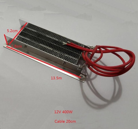 Piezas de calentador eléctrico para coche, elemento calefactor de onda PTC de cerámica, 12V, 400W, con cables de 20cm ► Foto 1/2