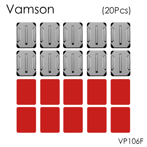 Vamson 20 piezas Base de superficie curvada con VHB pegatinas para Gopro héroe 5 4 3 2 para SJ4000 para los accesorios VP106F ► Foto 1/6