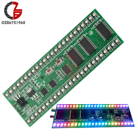 DC 5 V-6 V MCU RGB pantalla patrón doble canal 24 LED VU nivel indicador para amplificador ► Foto 1/1