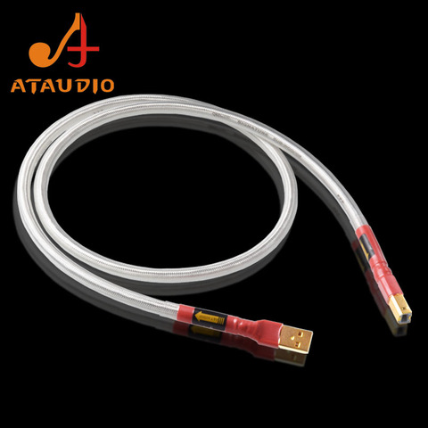 ATAUDIO Chapado en plata QED Hifi Cable usb de alta calidad tipo A B DAC datos Cable USB ► Foto 1/6