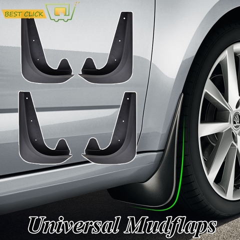 4 unids/set delantero trasero Universal guardabarros de coche Splash guardias Mudflaps Mudgurads guardabarros coche negro ► Foto 1/6