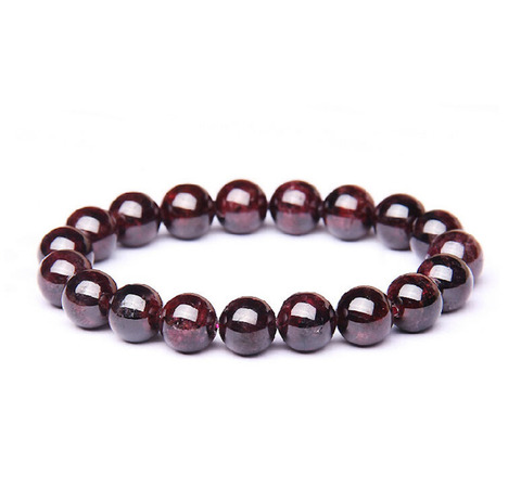 Piedras granates naturales Femme vino rojo con cuentas pulsera de la joyería de los hombres de las mujeres pulseras Lucky energía joyería de regalo de día de San Valentín ► Foto 1/6