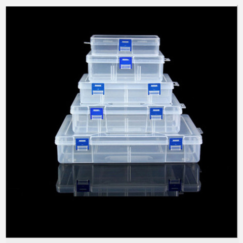 Caja de almacenamiento de plástico práctico compartimento ajustable joyería pendiente tornillo soporte caja exhibidor organizador contenedor ► Foto 1/6