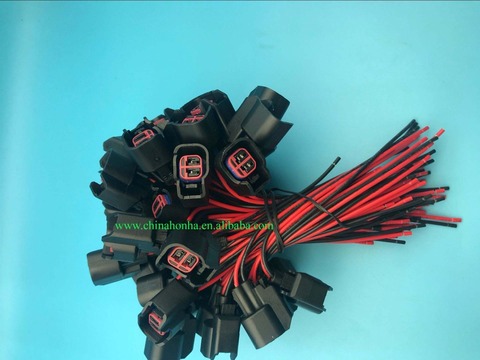 1/2/5/8/10/20/50/100 Uds conector de inyector de combustible cableado tapones Clips EV6 EV14 inyectores de combustible conector USCAR Pigtail de corte y empalme ► Foto 1/2