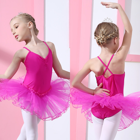 Vestido de Ballet de 7 colores para niñas, Ropa de baile para niñas, trajes de Ballet para bailar leotardo chica ► Foto 1/6