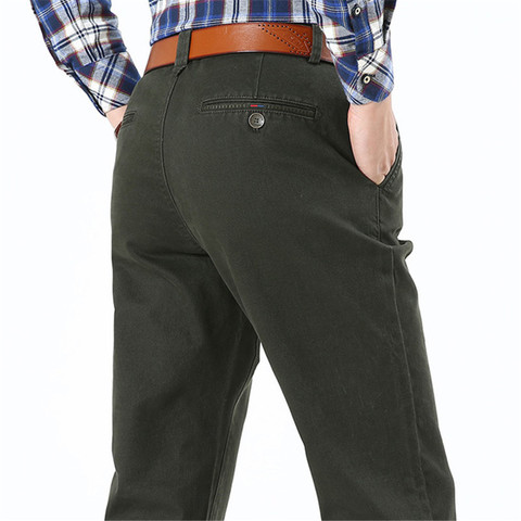 NIANJEEP Pantalones de bolsillos Casual de algodón pantalones de los hombres ejército negro Hombre Pantalones de verano Pantalon Homme de gran tamaño 34 36 38 40 42 ► Foto 1/5