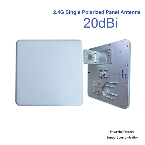 Soporte de pared aéreo plano, antena de panel exterior, individual, polarizado, aéreo, 2,4G, Wifi, 20dBi, N hembra, 1 Uds. ► Foto 1/1