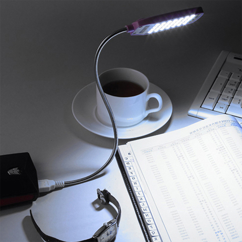 Lámpara de lectura EeeToo, luces de noche USB, luz Flexible para el cuidado de los ojos, Luminaria brillante, 28 LEDS, lámparas de mesa, lámpara LED para ordenador, ordenador portátil ► Foto 1/6