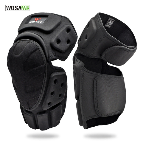 WOSAWE-Protector de rodilla ajustable para motocicleta, rodilleras para montar en Motocross, ciclismo, patinaje, esquí, color negro ► Foto 1/6