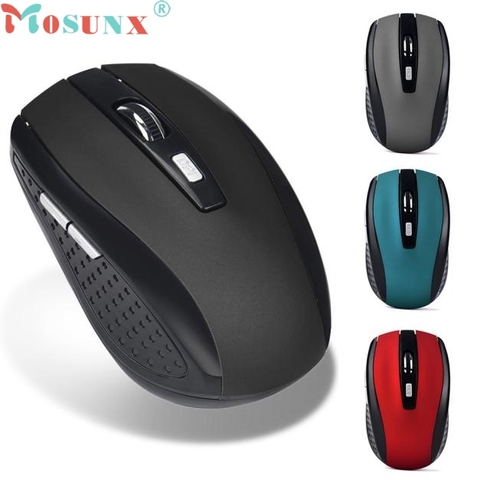 Mouse Mosunx 2,4 GHz, ratón inalámbrico para videojuegos, receptor USB, Pro Gamer para PC, portátil, escritorio 0106 ► Foto 1/6