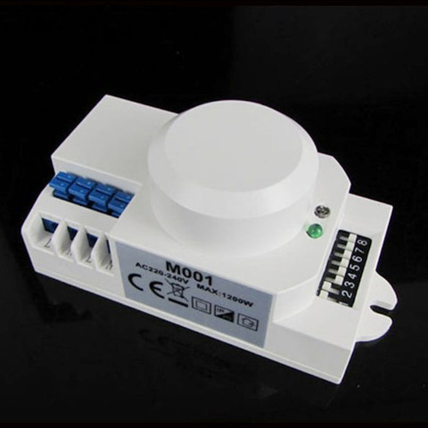 Libre 360 V/AC-240V/AC 110 grados Sensor de microondas interruptor de luz inducción Sensor de movimiento de microondas Sensor de vibración ► Foto 1/4