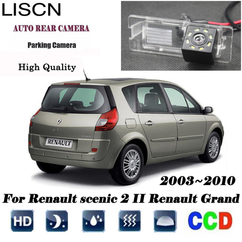 Cámara de visión nocturna HD para Renault scenic 2 II Grand scenic 2003 ~ 2009, cámara de luz de placa CCD ► Foto 1/6