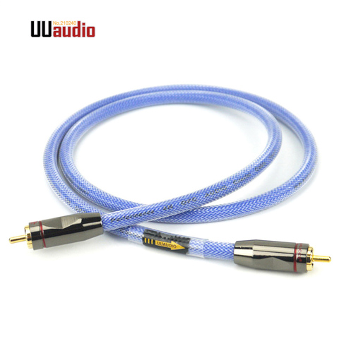 UU20-Cable Coaxial Digital de 75 ohmios, Cable de Audio y vídeo DIY de alta fidelidad macho a macho, chapado en cobre y plata ► Foto 1/6