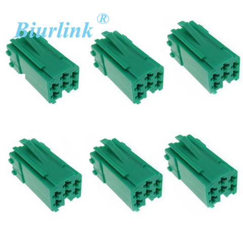 Biurlink-Cable de arnés Universal para Radio de coche, miniconector ISO, contacto verde, para Renault, Volkswagen, Fiat, 10 Uds. ► Foto 1/3