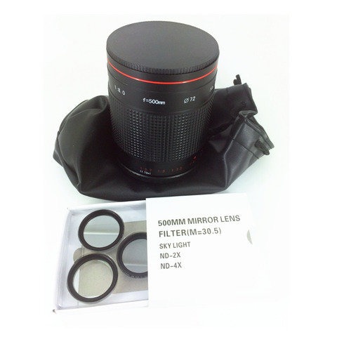 Manual 500mm F8 espejo réflex teleobjetivo para Canon Nikon Pentax Sony Olympus Panasonic Cámara 500mm F/ 8 ► Foto 1/1