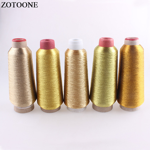 ZOTOONE 3500 M/rollo DMC hilo metálico DIY accesorios de tela de costura para ropa bordado hilos dorados para costura artesanal máquina ► Foto 1/6