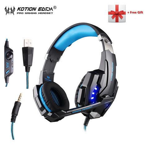 KOTION EACH-auriculares G9000 para PS4, cascos de juego con micrófono de 3,5mm para PC, portátil, playstation 4 ► Foto 1/1