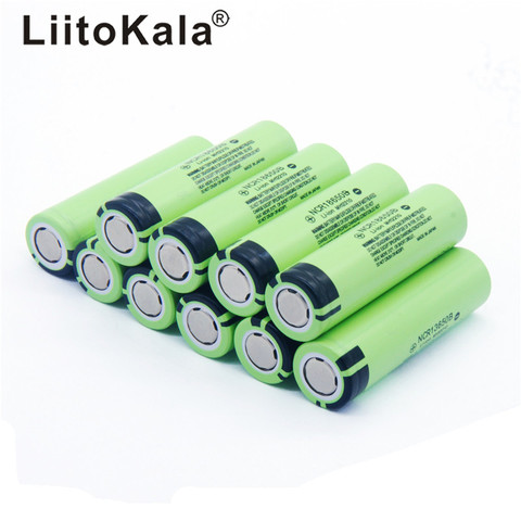 2022 nuevo 10 unids/lote LiitoKala original 18650 batería 3400 mAh 3,7 V batería de litio para panasonic NCR18650B 3,7 V linterna de la batería ► Foto 1/6