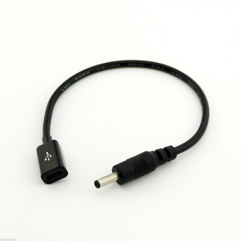 10 Uds de alimentación DC Micro USB hembra a DC 3,5x1,35mm adaptador de enchufe macho de Cable ► Foto 1/1