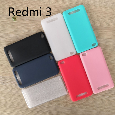 Funda de silicona blanda de TPU mate para Xiaomi Redmi 3, Ultra fino caramelo ► Foto 1/6