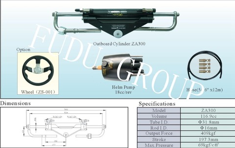 Sistema de dirección hidráulica para motores fueraborda hasta 150 HP ► Foto 1/4