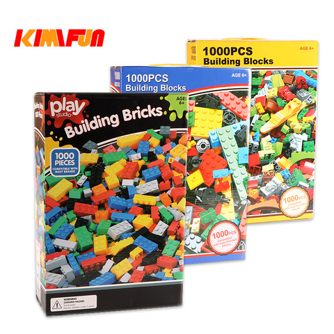1000 piezas de ladrillos diseñador creativo clásico de ladrillos DIY juguetes educativos bloques de construcción a granel para el regalo de los niños Compatible con Lego ► Foto 1/6
