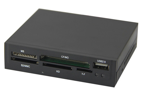 Lector de tarjetas de memoria SD XD, color negro, 5 en 1, interno, 3,5 pulgadas, USB ► Foto 1/3