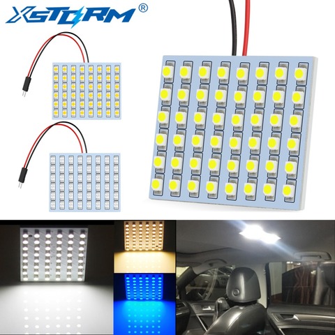 Festoon Led C5W BA9S T4W T10 W5W, bombilla Led 48SMD, Panel de luz de techo de lectura, lámpara de mapa, luces interiores para automóvil, 12V, blanco y azul ► Foto 1/6