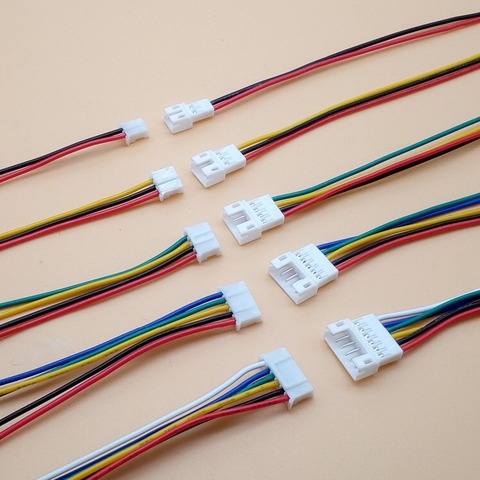 Micro JST PH 2,0 2P 3P 4P 5P 6pin macho conector de enchufe hembra con Cables de cable 100mm, 10 pares ► Foto 1/6