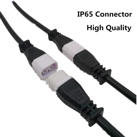 Impermeable IP65 pares 2 Core 2 pin cable de alimentación de Led conector de cable 15 cm impermeable flexible de conector ► Foto 1/6