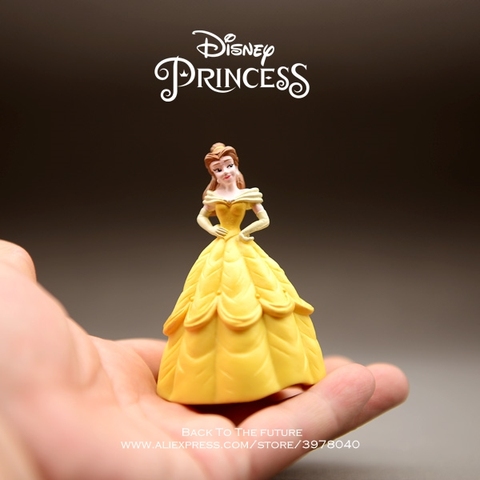 Disney-figura de la bella y la bestia de la princesa Bella, muñeco de acción de 8cm, minicolección de Anime, modelo de juguete para niños, regalo ► Foto 1/5