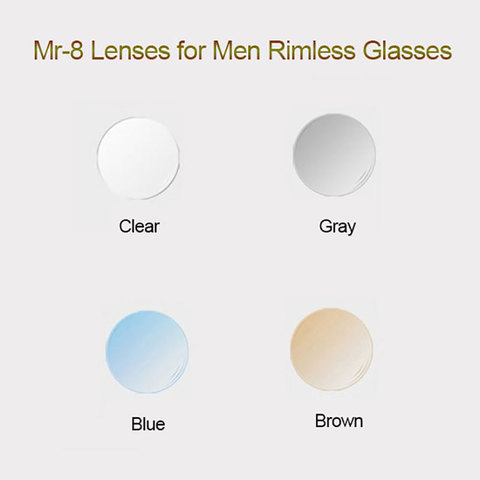 Lentes de MR-8 sin marco para hombre, montura de gafas con corte de diamante, opciones de forma personalizadas y colores opcionales ► Foto 1/6