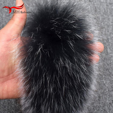 Pelo colorido sombrero de invierno nuevo cuello de piel de zorro real los hombres y las mujeres de abrigo de Cuello de piel de 70*10CM collar puede ser personalizado ► Foto 1/6