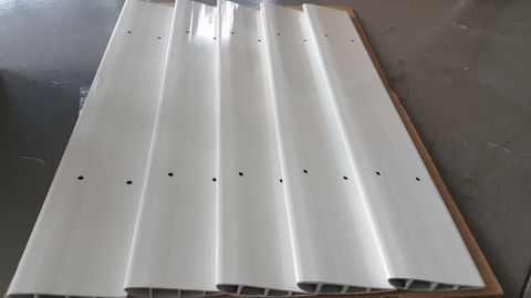 Cuchilla de aleación de aluminio y bujes para turbina aerogeneradora de eje vertical DIY, 1,4 m o 1,8 m, color blanco ► Foto 1/3