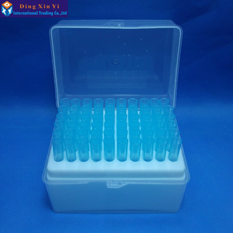 Caja de pipeta de plástico, caja de 60 orificios + 60 uds., 1000UL, puntas de pipeta azul para Dragonlab ► Foto 1/6