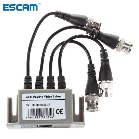ESCAM 4-Canal Balun de vídeo BNC UTP CAT5 transmisor para CCTV/cámara de vigilancia tendencia ► Foto 1/6
