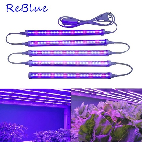 ReBlue Led crecer luz Phyto lámpara led bombillas de plántulas de acuario luz Led para plantas 12 W crece la luz de espectro completo lámparas de la planta ► Foto 1/6