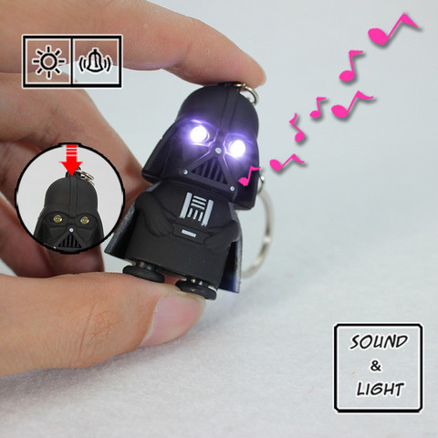 1 piezas Star Wars juguete sonidos luz LED Darth Vader llavero Storm Trooper acción figura regalos ► Foto 1/6