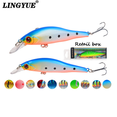 LINGYUE para 2022 se hunde de pesca minnow manivela 9,5 cm 11,5g de imán sistema wobbler cebo artificial isca ► Foto 1/6