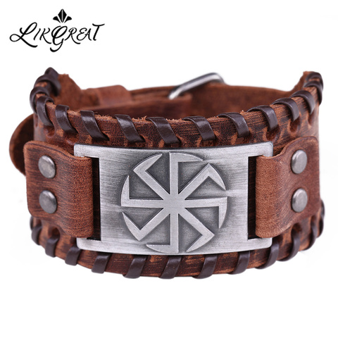 LIKGREAT eslava de Kolovrat Talisman, amuleto pulseras brazalete gemelo envuelto para el hombre las mujeres joyería Wicca Accesorios ► Foto 1/6