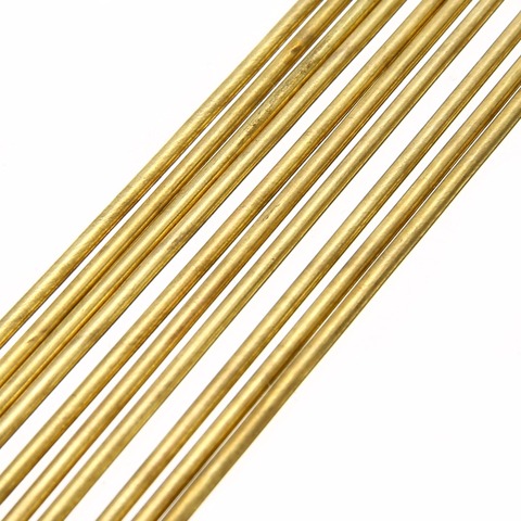 10 Uds 1,6mm de diámetro Latón barras de oro de 250mm de longitud cables palos plasticidad de reparación de soldadura herramienta para soldadura de brazo de soldadura ► Foto 1/3
