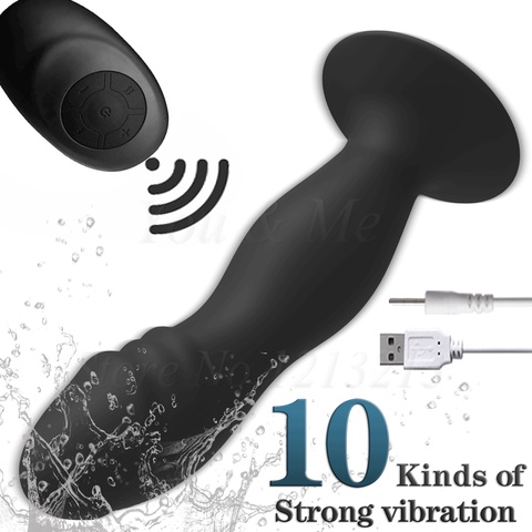 Vibrador Anal masajeador de próstata para hombres y mujeres, Juguetes sexuales con Control remoto inalámbrico, 10 velocidades, vibración del punto G, tapón Anal vibrador ► Foto 1/6