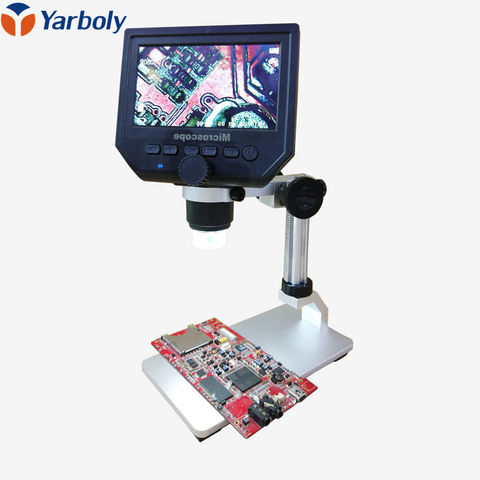1-600x 3.6MP USB microscopio electrónico Digital portátil 8 LED VGA microscopio con 4,3 