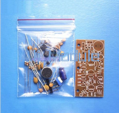 Kit DIY DE PIEZAS DE MICRÓFONO INALÁMBRICO FM DC 1,5 V-9V para Kits de aprendizaje electrónico 80MHz-108MHz ► Foto 1/2