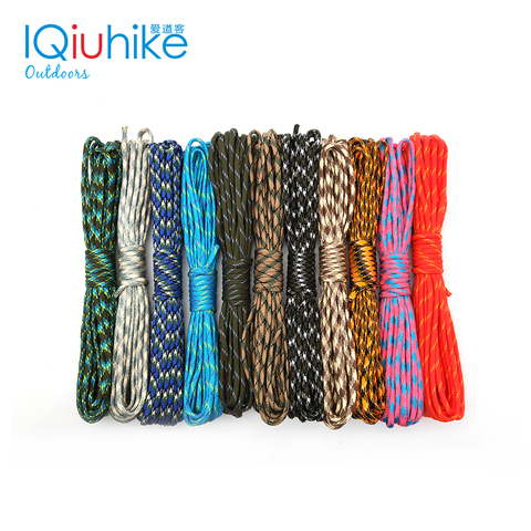 IQiuhike camuflaje 5 metros Paracord 550 cuerda de paracaídas cuerda Mil Spec tipo III 7 Strand Camping, equipo de supervivencia cuerda de la tienda ► Foto 1/6