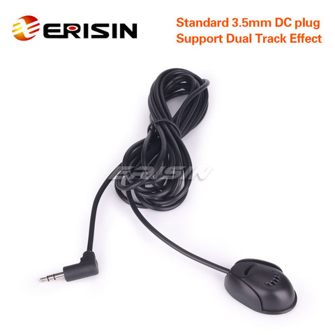 Erisin-Mini micrófono externo ES008, 3,5mm, conector DC, reproductor de DVD estéreo para Radio de coche ► Foto 1/2
