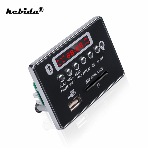 Kebidu manos libres MP3 decodificador Junta módulo Bluetooth USB MP3 USB reproductor FM Aux Radio para coche integrado control remoto de nuevo ► Foto 1/6