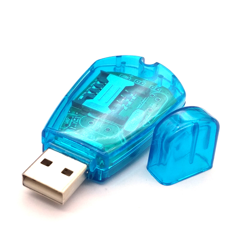 ¡Gran oferta! Blue USB celular Tarjeta SIM estándar lector copia clonador escritor SMS copia de seguridad GSM/CDMA + CD ► Foto 1/1