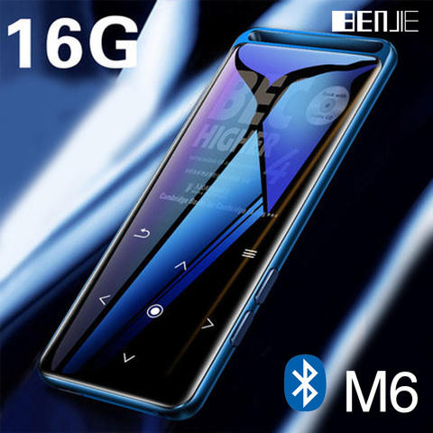 BENJIE M6 Bluetooth 5,0 reproductor MP3 sin pérdidas 16GB HiFi portátil Audio walderman con Radio FM EBook grabadora de voz reproductor de música MP3 ► Foto 1/6